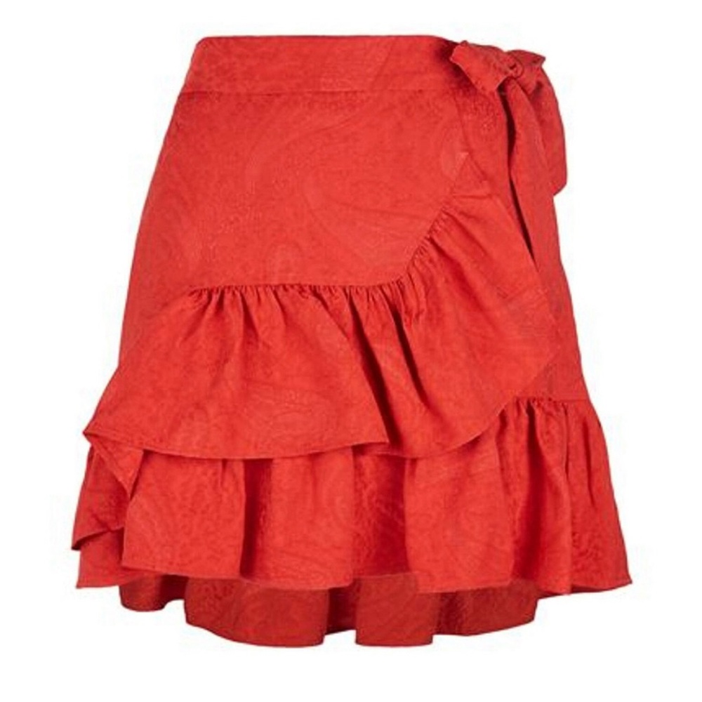 Maje Ruffle Wrap Skirt